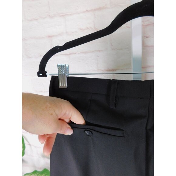 Men's Slim Black Dress Pants - Picture 8 of 12